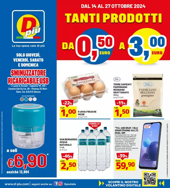 Volantino Dpiu a Firenze | Tanti prodotti da 0.50 a 3.00 Euro  | 14/10/2024 - 27/10/2024