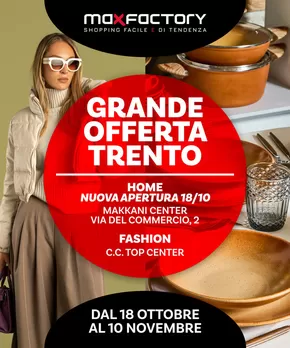 Volantino Max Factory a Sover | Grande Offerta a Trento | 18/10/2024 - 10/11/2024