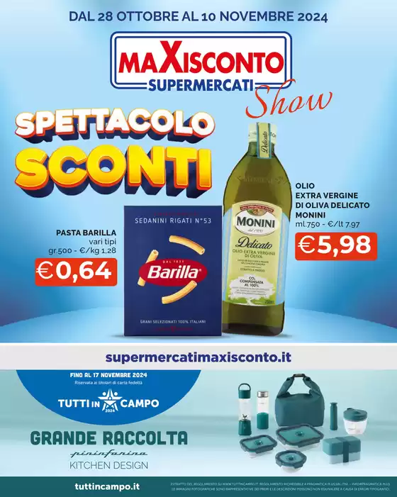 Volantino Maxisconto Supermercati | Spettacolo sconti | 28/10/2024 - 10/11/2024