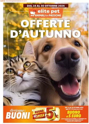 Offerte di Animali a Rocca di Papa | Offerte d'autunno in Elite Pet | 15/10/2024 - 30/10/2024