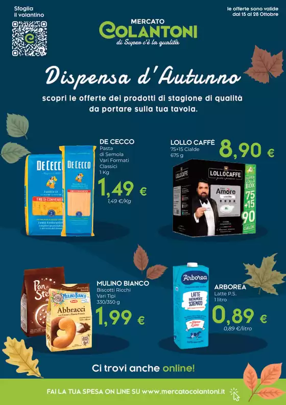 Volantino Mercato Colantoni a Palermo | Dispensa d'autunno | 15/10/2024 - 28/10/2024