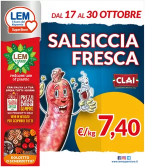 Volantino Lem SuperStore a Faenza | Salsiccia fresca | 17/10/2024 - 30/10/2024