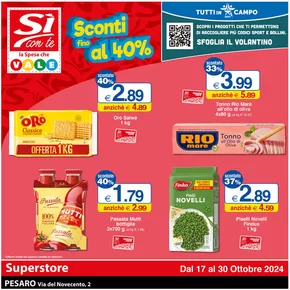 Volantino Si con te superstore a Pesaro | Sconti fino al 40% | 17/10/2024 - 30/10/2024