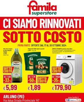 Volantino Famila Superstore a Milano | Sottocosto | 17/10/2024 - 30/10/2024