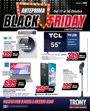 Volantino Trony a Sassari | Anteprima Black Friday! | 17/10/2024 - 30/10/2024