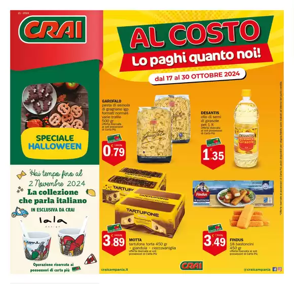 Volantino Crai a Caserta | Al costo | 17/10/2024 - 30/10/2024