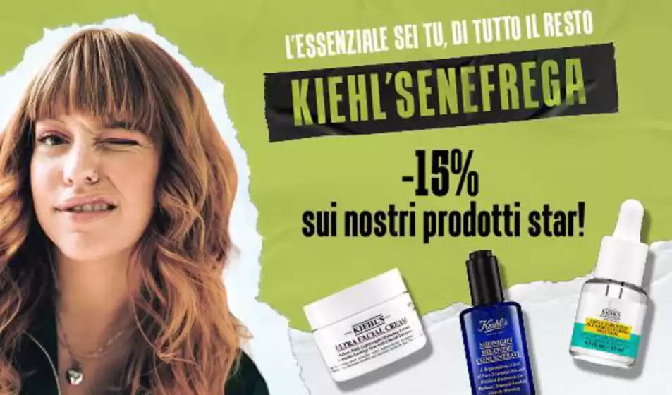 Volantino Kiehls a Genova | -15% sui nostri prodotti star! | 18/10/2024 - 31/10/2024