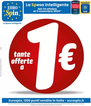 Volantino Eurospin a Barletta | Tante offerte a 1 € | 24/10/2024 - 3/11/2024