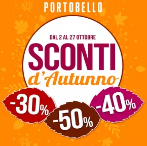 Offerte di Cura casa e corpo a Dalmine | Sconti d'autunno! in Portobello | 21/10/2024 - 27/10/2024