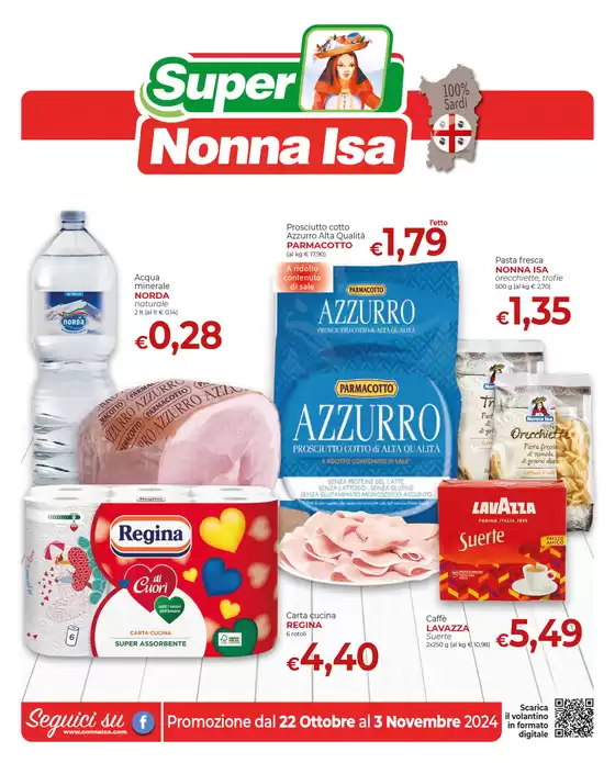 Volantino Nonna Isa a Aritzo | Promozione dal 22 ottobre al 20 novembre2024 | 21/10/2024 - 3/11/2024