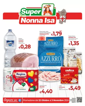 Offerte di Iper e super a Aritzo | Promozione dal 22 ottobre al 20 novembre2024 in Nonna Isa | 21/10/2024 - 3/11/2024