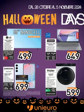 Volantino Unieuro a Collegno | Halloween days da Unieuro! | 28/10/2024 - 5/11/2024