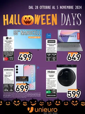 Volantino Unieuro a Val della Torre | Halloween days da Unieuro! | 28/10/2024 - 5/11/2024