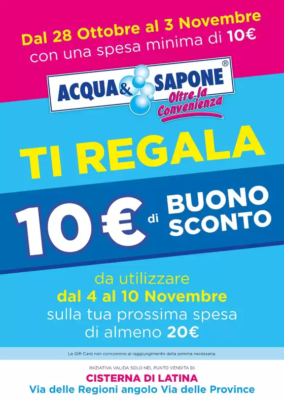 Volantino Acqua & Sapone a Cisterna di Latina | Oltre la convenienza | 23/10/2024 - 3/11/2024