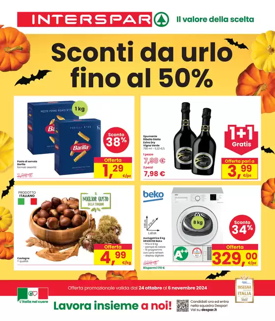 Volantino Interspar a Bologna | Sconti da urlo fino al 50%  | 24/10/2024 - 6/11/2024