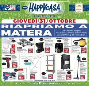 Offerte di Cura casa e corpo a Pomarico | Riapertura Matera in Happy Casa Store | 31/10/2024 - 24/11/2024