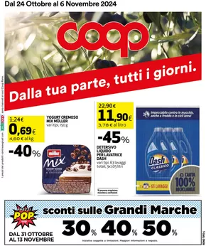 Volantino Coop a Bologna | Dalla tua parte,tutti i giorni | 24/10/2024 - 6/11/2024