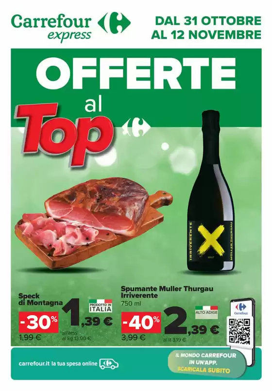 Volantino Carrefour Express | Offerte al top | 31/10/2024 - 12/11/2024