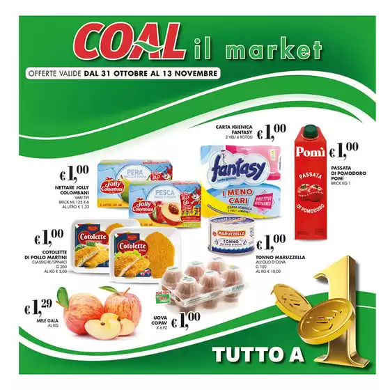 Volantino Coal a Casoli | Tutto a 1 euro! | 31/10/2024 - 13/11/2024