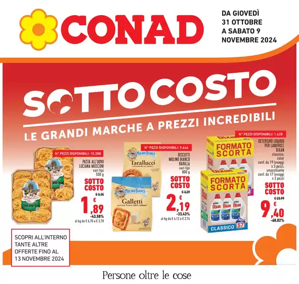 Volantino Conad a Bologna | Sottocosto | 31/10/2024 - 13/11/2024