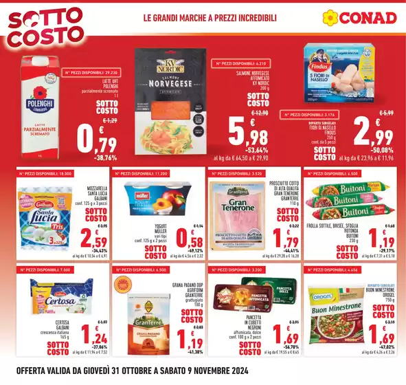 Volantino Conad a Bologna | Sottocosto | 31/10/2024 - 13/11/2024