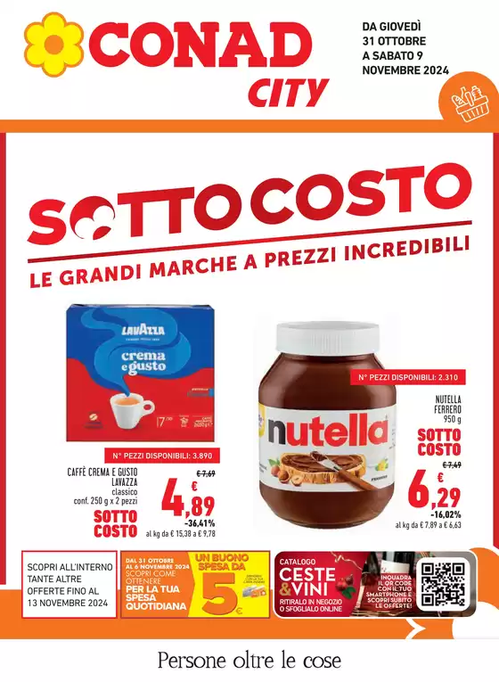 Volantino Conad City a Bologna | Sottocosto | 31/10/2024 - 13/11/2024