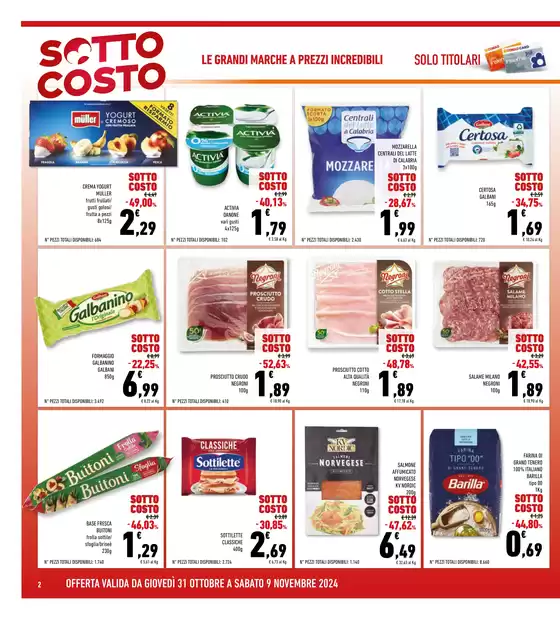 Volantino Conad Superstore a Gioia Tauro | Sottocosto | 31/10/2024 - 9/11/2024