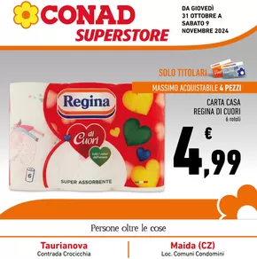 Offerte di Iper e super a Laureana di Borrello | Extra Convenienza in Conad Superstore | 31/10/2024 - 9/11/2024