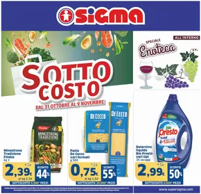 Volantino Sigma a Tovo di Sant'Agata | SOTTOCOSTO + Speciale Enoteca, Sigma | 31/10/2024 - 13/11/2024