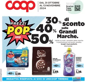 Offerte di Iper e super a Montecastrilli | 30%40%50% di sconto sulle grandi marche. in Coop | 31/10/2024 - 13/11/2024