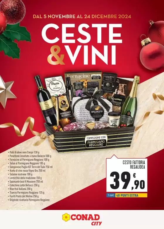 Volantino Conad City a Viareggio | Catalogo ceste e vini | 5/11/2024 - 24/12/2024