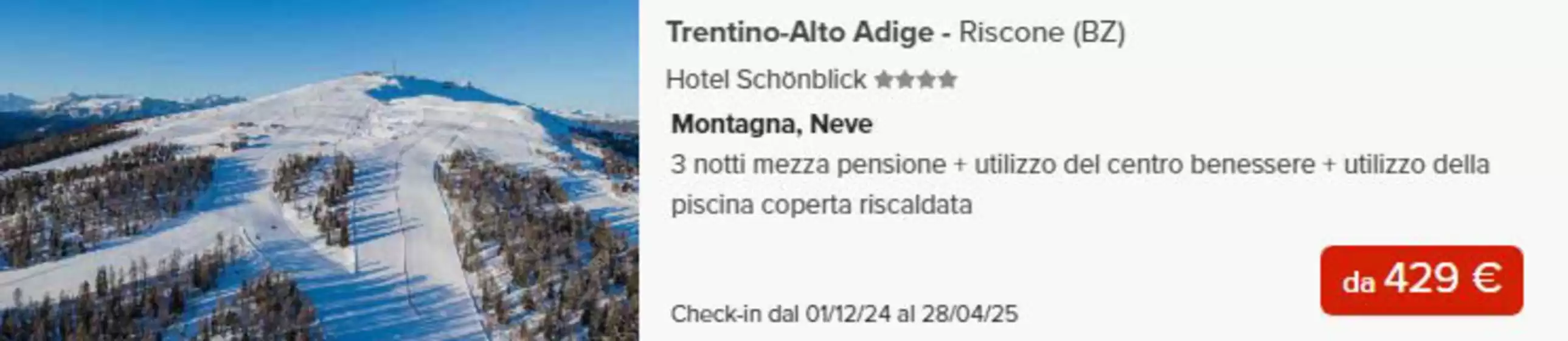 Volantino MD Viaggi a Egna | Check-in dal 01/12/24 al 28/04/25 | 28/10/2024 - 28/4/2025