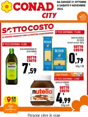 Offerte di Iper e super a Castelliri | SOTTOCOSTO in Conad City | 31/10/2024 - 9/11/2024