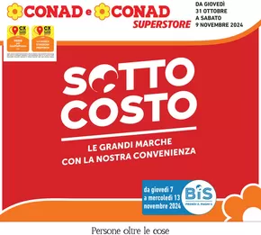 Offerte di Iper e super a Numana | Sottocosto in Conad Superstore | 31/10/2024 - 9/11/2024