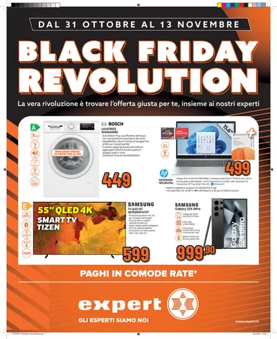 Offerte di Elettronica a Calvisano | Black Friday Revolution! in Expert | 31/10/2024 - 13/11/2024