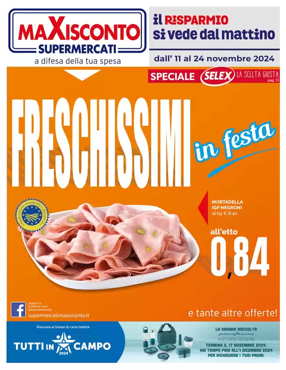 Volantino Maxisconto Supermercati a Carcare | Freschissimi in festa | 11/11/2024 - 24/11/2024