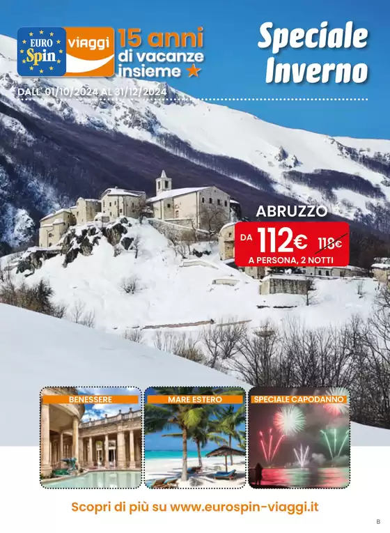 Volantino Eurospin Viaggi a Latina | Speciale Inverno | 30/10/2024 - 31/12/2024