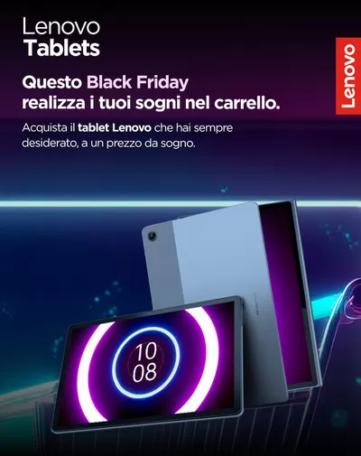 Volantino Lenovo a Maletto | Questo Black Friday realizza i tuoi sogni nel carrello. | 31/10/2024 - 1/12/2024