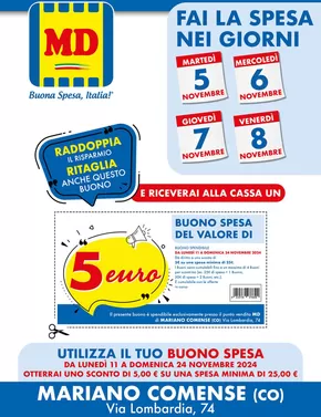 Volantino MD a Olgiate Olona | Raddoppia il risparmio | 5/11/2024 - 17/11/2024