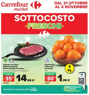 Volantino Carrefour Market a Druogno | Sottocosto freschi  | 1/11/2024 - 4/11/2024