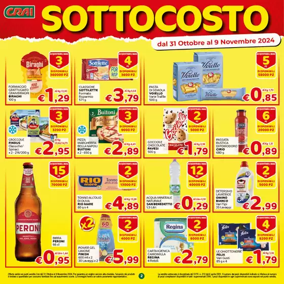 Volantino Crai a Sassari | Sottocosto  | 31/10/2024 - 13/11/2024