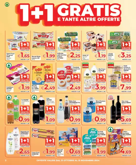 Volantino Eurospar a Ussana | 1+1 gratis | 31/10/2024 - 13/11/2024