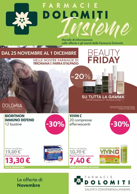 Volantino Farmacie Dolomiti a Belluno | Le offerte di Novembre | 1/11/2024 - 30/11/2024