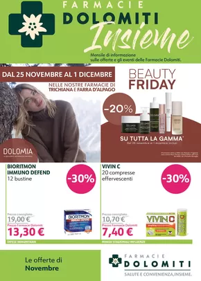 Offerte di Salute e Benessere a Belluno | Le offerte di Novembre in Farmacie Dolomiti | 1/11/2024 - 30/11/2024