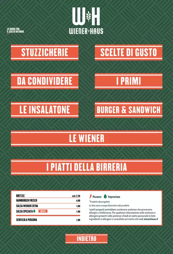 Volantino Wiener Haus a Milano | Menu | 1/11/2024 - 30/11/2024