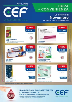 Offerte di Salute e Benessere a Pontoglio | Le offerte di Novembre in CEF La Farmacia Italiana | 1/11/2024 - 30/11/2024