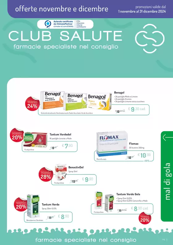 Volantino Club Salute a Cinisello Balsamo | Offerte novembre e dicembre | 1/11/2024 - 31/12/2024