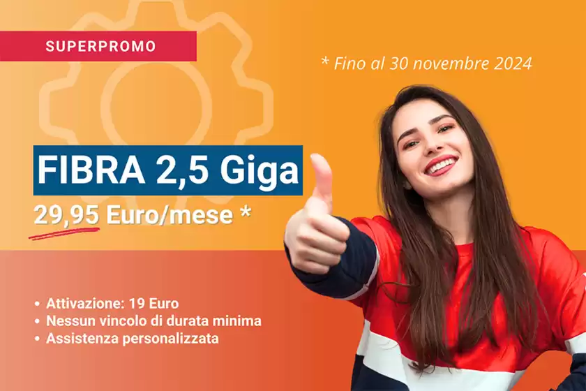 Volantino Ehiweb a Milano | FIBRA 2,5 Giga: tua a un prezzo speciale, per sempre! | 1/11/2024 - 30/11/2024