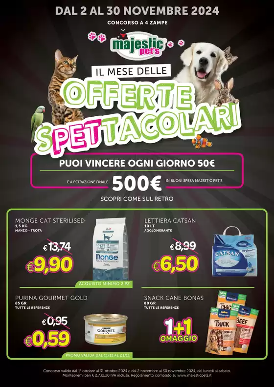 Volantino Majestic Pet's a Roma | Offerte spettacolari | 1/11/2024 - 30/11/2024