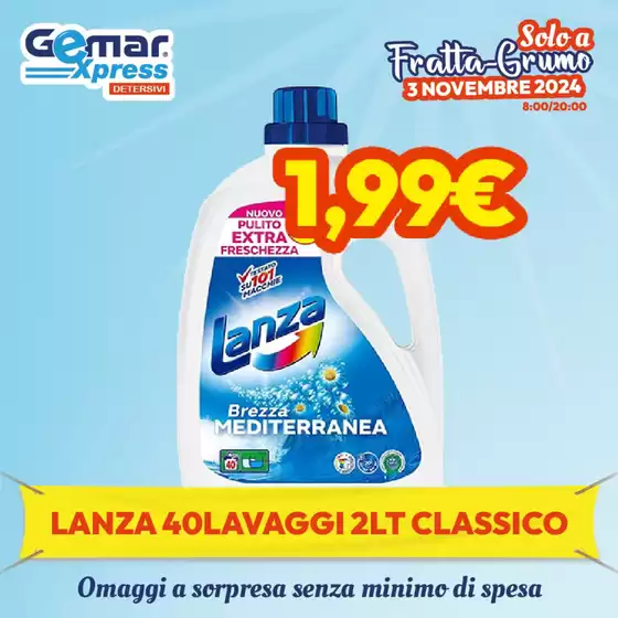 Volantino Gemar Detersivi a Napoli | Omaggi a sorpressa senza minimo di spesa | 1/11/2024 - 30/11/2024